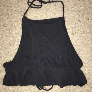 Open back tied halter top